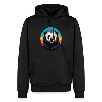 Ratel - Sweat à capuche Premium bio Homme - noir - Devant - Nico (187cm)