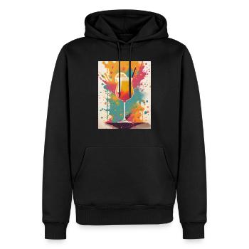 Das gute Leben Happy Hour Cocktail - Männer Premium Bio Hoodie - Schwarz - Vorne - Nico (187cm)
