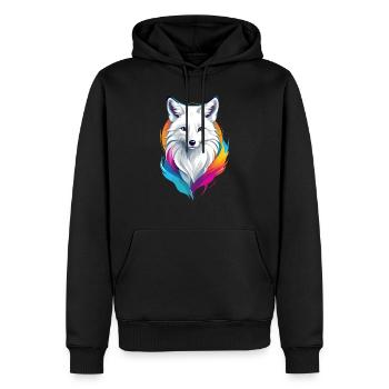 Polarfuchs - Männer Premium Bio Hoodie - Schwarz - Vorne - Nico (187cm)
