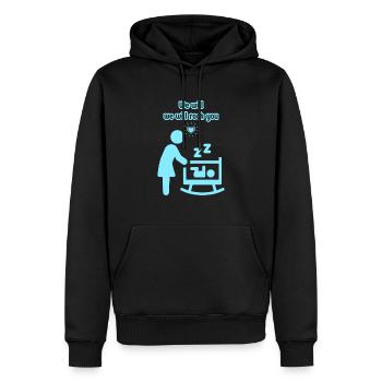 We Will Rock You Queen baby grow - Men’s Premium Organic Hoodie - black - Front - Nico (187cm)