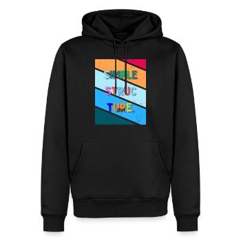 Simple design. Simple structure 2024. - Men’s Premium Organic Hoodie - black - Front - Nico (187cm)