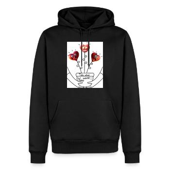 Nimm dir, was du willst. Nimm dir, was Du willst. - Männer Premium Bio Hoodie - Schwarz - Vorne - Nico (187cm)