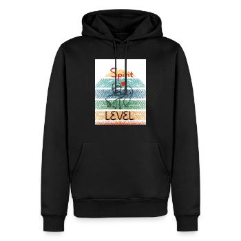 Niveau spirituel. Niveau à bulle. - Sweat à capuche Premium bio Homme - noir - Devant - Nico (187cm)