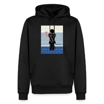 Monstrueusement terriblement occupé. - Sweat à capuche Premium bio Homme - noir - Devant - Nico (187cm)