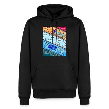 tHERE, um sie zu bekommen. Zusammen. Hier für sie. - Männer Premium Bio Hoodie - Schwarz - Vorne - Nico (187cm)