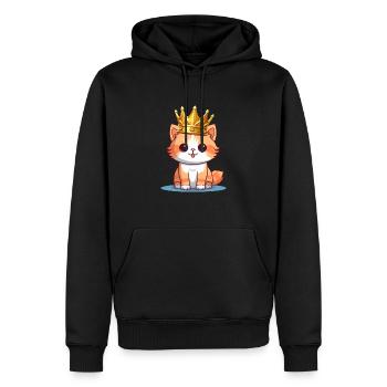 Kätzchen König - Männer Premium Bio Hoodie - Schwarz - Vorne - Nico (187cm)