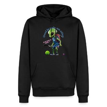 Joueur de padel - Sweat à capuche Premium bio Homme - noir - Devant - Nico (187cm)