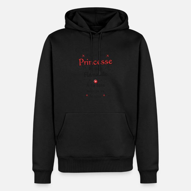 Princesse Flamande - Sweat à capuche Premium bio Homme - noir