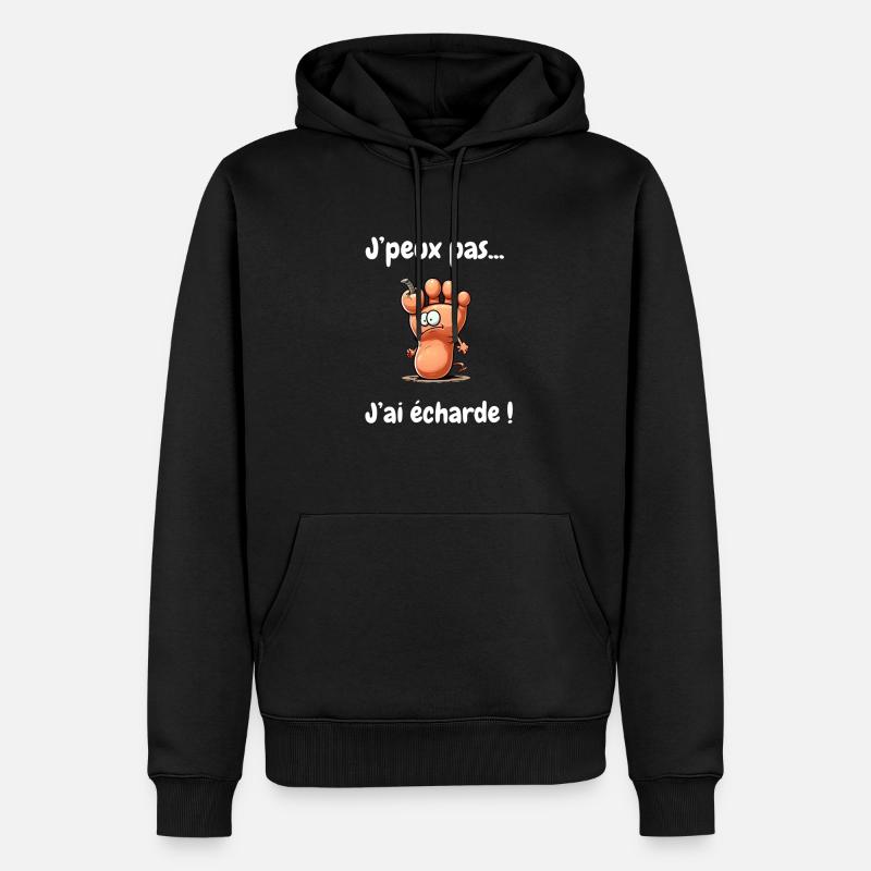 J'peux pas, j'ai écharde ! - Sweat à capuche Premium bio Homme - noir