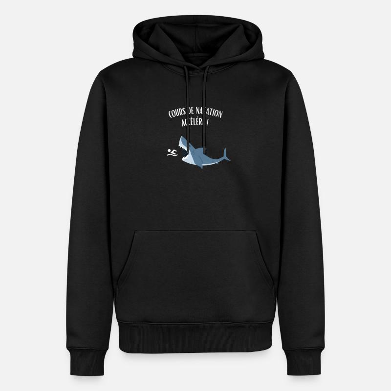 Cours de natation accéléré - Sweat à capuche Premium bio Homme - noir