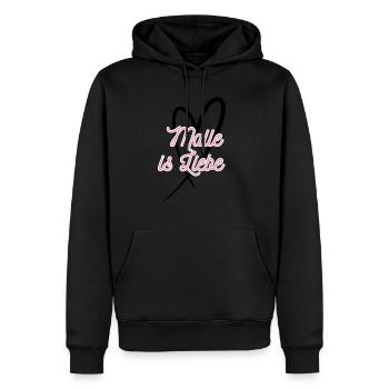 Malle ist Liebe - Männer Premium Bio Hoodie - Schwarz - Vorne - Nico (187cm)