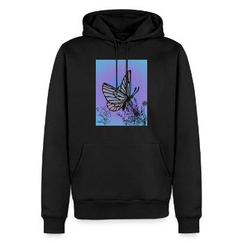 Schmetterling Gelbe Punkte - Männer Premium Bio Hoodie - Schwarz - Vorne - Nico (187cm)
