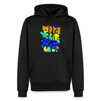 Vacation Late Summer Summer Vacation Holiday Sea Quote - Men’s Premium Organic Hoodie - black - Front - Nico (187cm)
