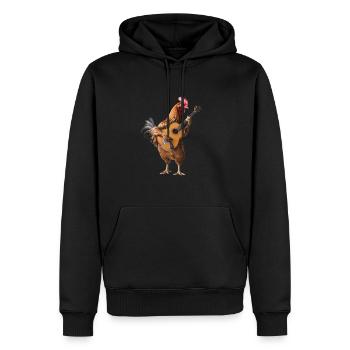 Rooster Hen Gitarre - Männer Premium Bio Hoodie - Schwarz - Vorne - Nico (187cm)