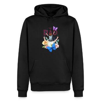 Super papa - Héros de la vie quotidienne - Sweat à capuche Premium bio Homme - noir - Devant - Nico (187cm)