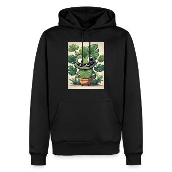 Monastera Blumentopf Buddy - Männer Premium Bio Hoodie - Schwarz - Vorne - Nico (187cm)