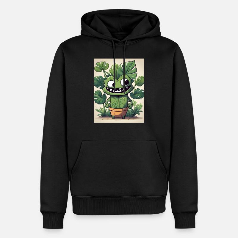 Monastera Blumentopf Buddy - Männer Premium Bio Hoodie - Schwarz