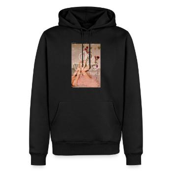 Faites qui vous aimez - Imprimé Pride - Sweat à capuche Premium bio Homme - noir - Devant - Nico (187cm)