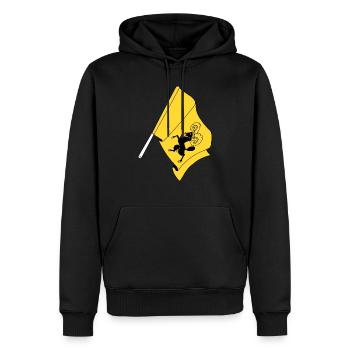 Flag: Schaffhausen, Switzerland - Men’s Premium Organic Hoodie - black - Front - Nico (187cm)