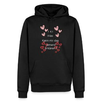 Design RKI Files 5 von R.St - Männer Premium Bio Hoodie - Schwarz - Vorne - Nico (187cm)
