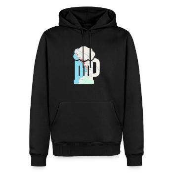 Malle-Bierglas - Männer Premium Bio Hoodie - Schwarz - Vorne - Nico (187cm)