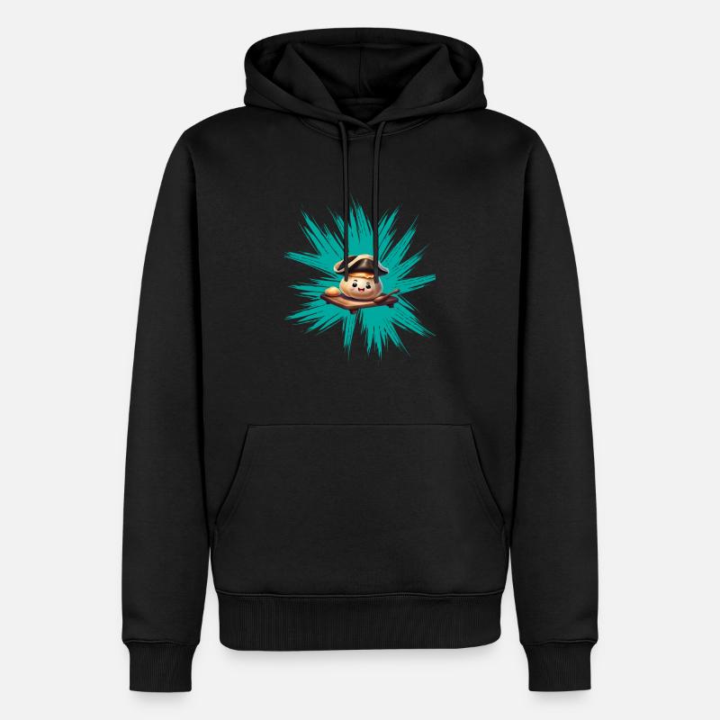Boulette de levure sur graffiti - Sweat à capuche Premium bio Homme - noir