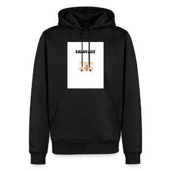 I love Camping - Männer Premium Bio Hoodie - Schwarz - Vorne - Nico (187cm)