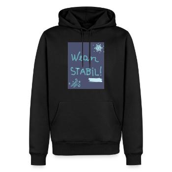 Wean stabil! - Sweat à capuche Premium bio Homme - noir - Devant - Nico (187cm)