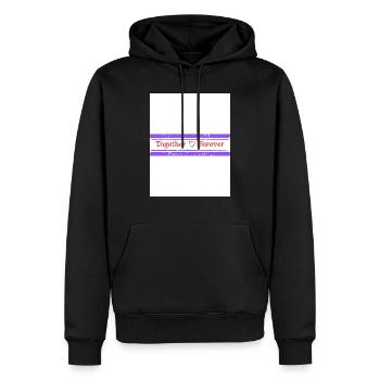 Für immer zusammen - Männer Premium Bio Hoodie - Schwarz - Vorne - Nico (187cm)