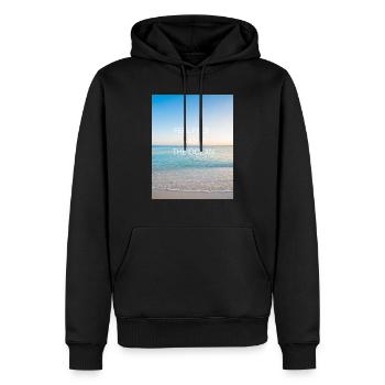 Feel free as the Ocean - Männer Premium Bio Hoodie - Schwarz - Vorne - Nico (187cm)