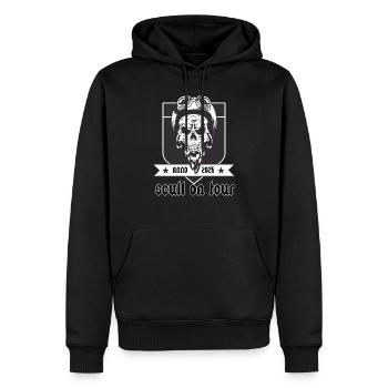 Skiff en tournée - Sweat à capuche Premium bio Homme - noir - Devant - Nico (187cm)