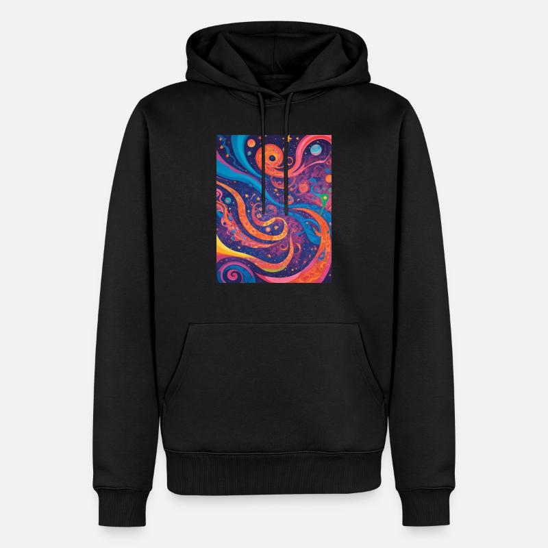 Kosmische Abstraktion - Männer Premium Bio Hoodie - Schwarz