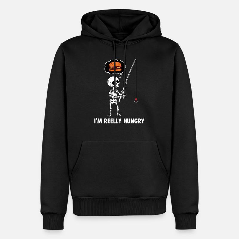 Ich bin hungrig - Männer Premium Bio Hoodie - Schwarz