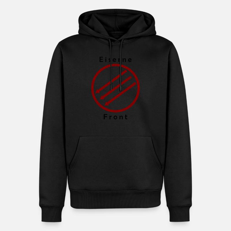 Eiserne Front - Drei Pfeile - Männer Premium Bio Hoodie - Schwarz