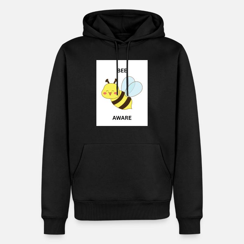 BEE - Männer Premium Bio Hoodie - Schwarz