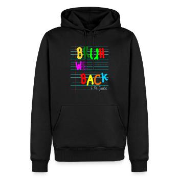 Bruh We Back Enseignants Premier jour 2ème années - Sweat à capuche Premium bio Homme - noir - Devant - Nico (187cm)