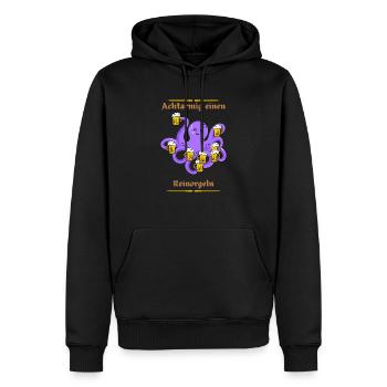Trinkspruch-Achtarmig - Männer Premium Bio Hoodie - Schwarz - Vorne - Nico (187cm)