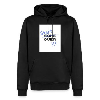 1000151359 - Männer Premium Bio Hoodie - Schwarz - Vorne - Nico (187cm)
