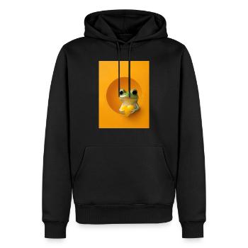 Grenouille Coeur Mignon Cadeau - Sweat à capuche Premium bio Homme - noir - Devant - Nico (187cm)