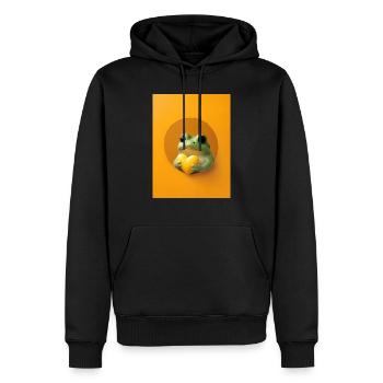 Grenouille Coeur Mignon Cadeau - Sweat à capuche Premium bio Homme - noir - Devant - Nico (187cm)