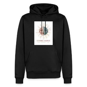 Cosmic Dance Spirituell Geschenk - Männer Premium Bio Hoodie - Schwarz - Vorne - Nico (187cm)