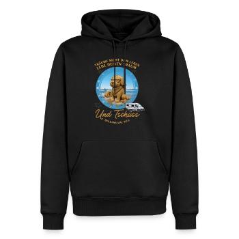 Und Tschüss - Männer Premium Bio Hoodie - Schwarz - Vorne - Nico (187cm)