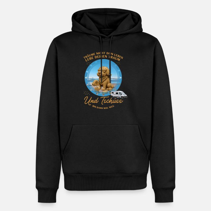 Und Tschüss - Männer Premium Bio Hoodie - Schwarz