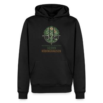 Ma boussole indique Rödinghausen - Sweat à capuche Premium bio Homme - noir - Devant - Nico (187cm)