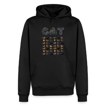 Lettres en mosaïque du CAT - Sweat à capuche Premium bio Homme - noir - Devant - Nico (187cm)
