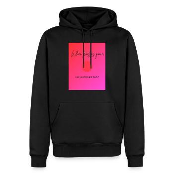 when trust is gone - Sweat à capuche Premium bio Homme - noir - Devant - Nico (187cm)