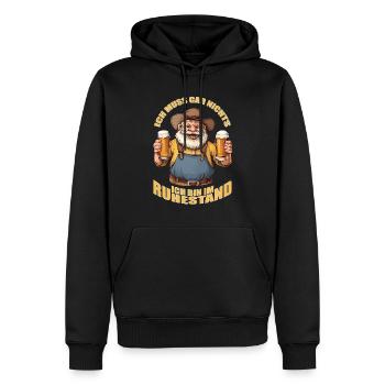Rentner Ich muss gar nichts Rente 2025 Ruhestand - Männer Premium Bio Hoodie - Schwarz - Vorne - Nico (187cm)