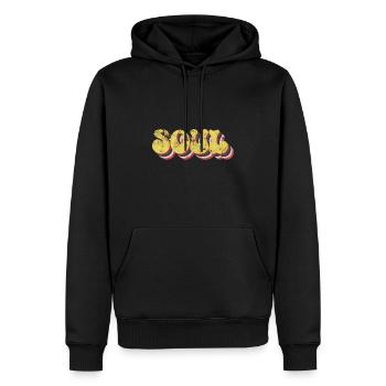 Soul Retro - Männer Premium Bio Hoodie - Schwarz - Vorne - Nico (187cm)