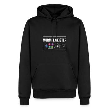 Murmelmeister - Männer Premium Bio Hoodie - Schwarz - Vorne - Nico (187cm)