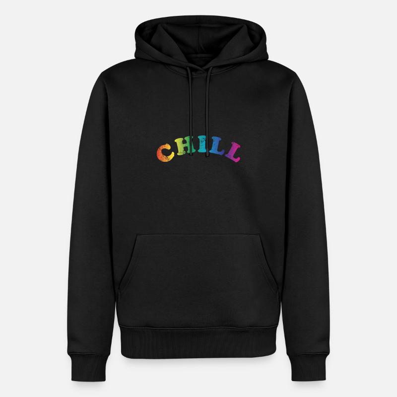 Chill chillen - Männer Premium Bio Hoodie - Schwarz